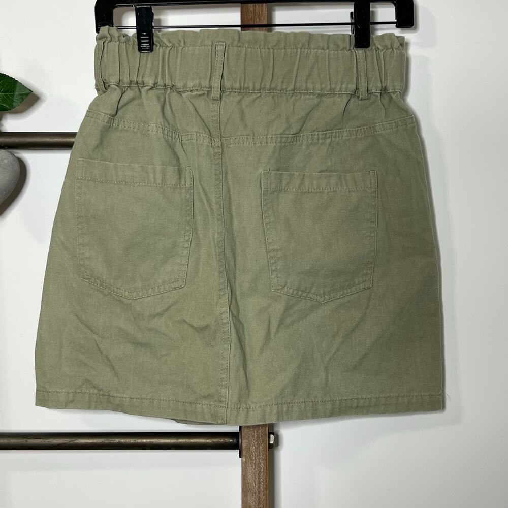 Vici Paper Bag Green Mini Skirt Size Medium - Picture 4 of 5